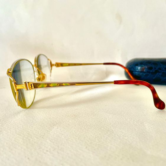 YSL.Yves Saint Laurent 14k.GF. Semi Rimless แว่นตา แว่นกันแดด กรอบแว่นสายตา รูปที่ 6