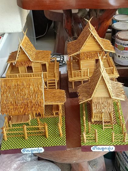 โปรโมชั่นลดราคา บ้านทรงไทยย่อขนาด เป็นไม้ทำด้วยมือ รูปที่ 9