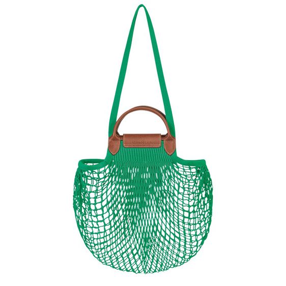 แท้ 💯 Longchamp LE PLIAGE FILET Mesh bag L - Green รูปที่ 6