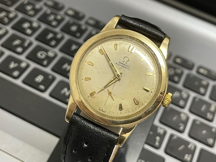 Omega 2เข็มครึ่ง ครึ่งรอบ 14KGFทั้งตัว Cal.344 รูปที่ 3