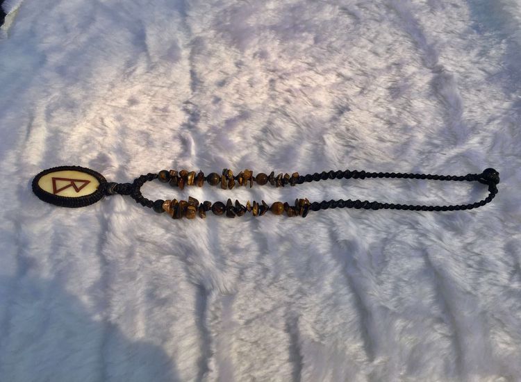 🛍️ ซื้อของ 👉 แถมฟรีเสื้อยืด 🎁 Must have.-แฮนด์เมค สร้อยคอเชือกถักหินตาเสือพร้อมจี้ของแท้ ป้องกันสิ่งอัปมงคล แก้คุณไสย เสริมมงคล รูปที่ 5