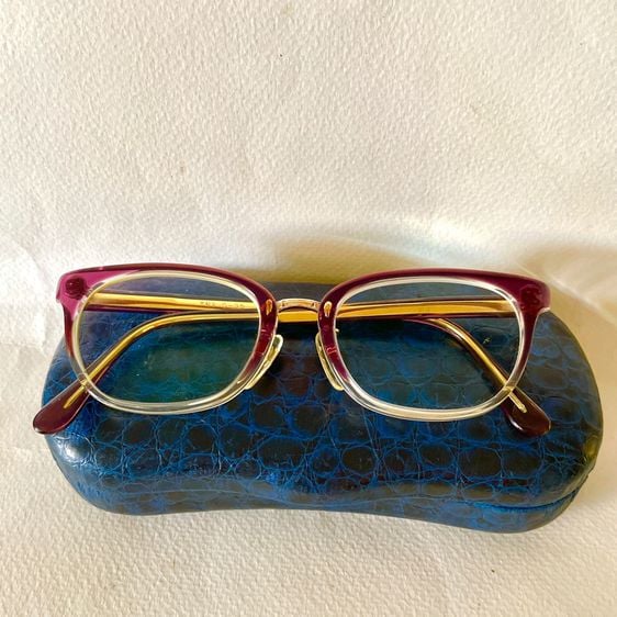กรอบแว่นตา ญี่ปุ่น ทรงทันสมัย สีทูโทน ไล่เฉด แว่นตา แว่นกันแดด กรอบแว่นสายตา รูปที่ 1