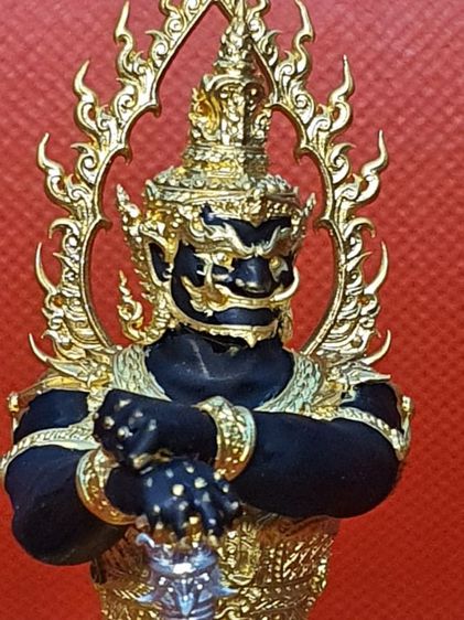 รูปหล่อลอยองค์ ท้าวเวสสุวรรณโณ HW ชุดกรรมการ 3 กายดำ รูปที่ 6