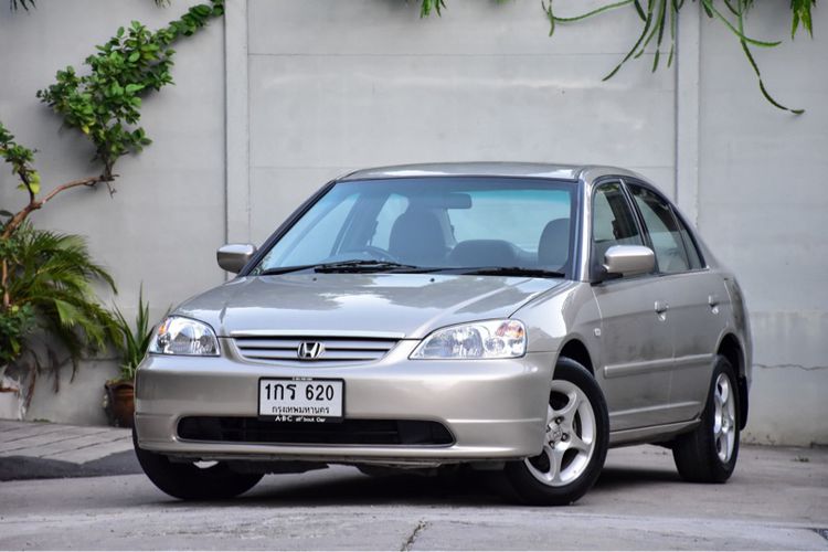 Honda Civic 2002 1.7 VTi Sedan เบนซิน ไม่ติดแก๊ส เกียร์อัตโนมัติ บรอนซ์ทอง