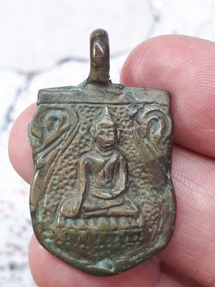 เหรียญหล่อโบราณ พิมพ์พระพุทธ หลังเรียบ เนื้อสำริด รุ่นแรกๆ เก่า โบราณ แท้ หายาก ไม่รู้ที่ รูปที่ 3