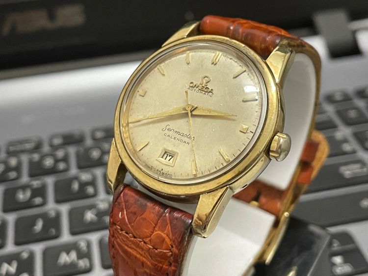Omega Seamaster Calendar Cal.355 14K ทองคำแปะ รูปที่ 10