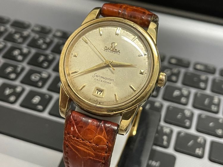 Omega Seamaster Calendar Cal.355 14K ทองคำแปะ รูปที่ 3