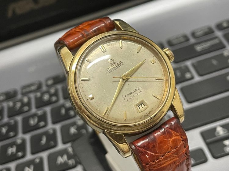 Omega Seamaster Calendar Cal.355 14K ทองคำแปะ รูปที่ 9