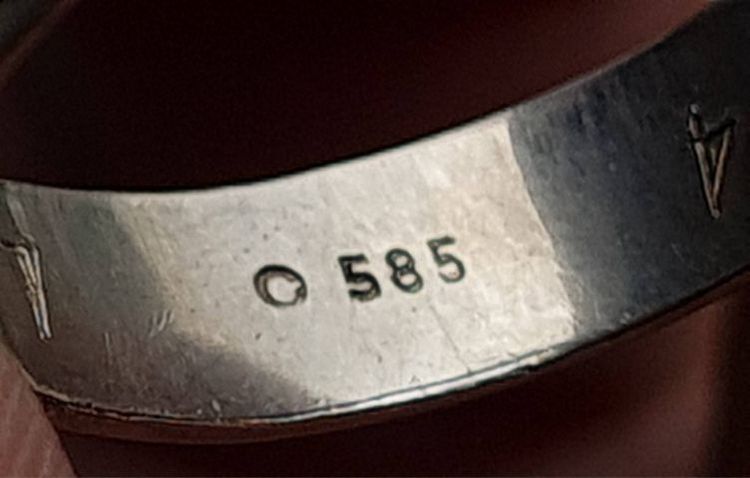 แหวนเกลี้ยงทองคำขาว 14KT585 (Engagment Ring) สภาพสวย รูปที่ 5