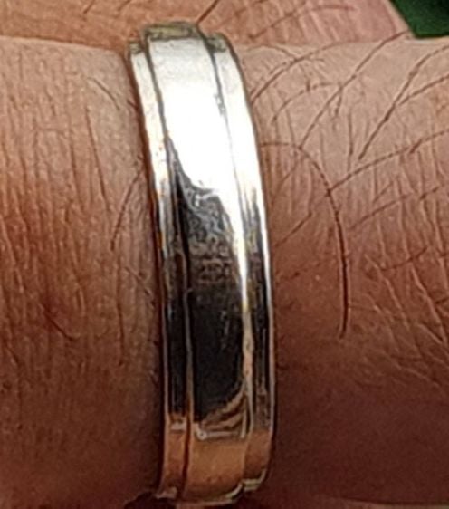 แหวนเกลี้ยงทองคำขาว 14KT585 (Engagment Ring) สภาพสวย รูปที่ 3