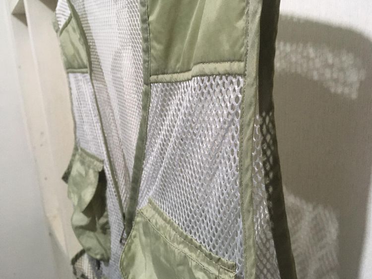 เสื้อกั๊ก (แจ็คเก็ตแขนกุด)  สีเขียวอมครีม รูปที่ 5