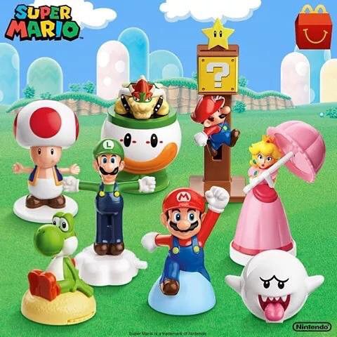โมเดลของเล่นแมคโดนัลด์(McDonald's) แฮปปี้มีล Happy Meal ชุด Super Mario (2016) ครบเซต
