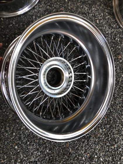 ล้อซี่ลวด Jaguar XK E-Type 🇬🇧 15นิ้ว หน้ากว้าง6 นิ้ว ล้อ Classic Chrome Tubeless Wire ของแท้ มือสอง รูปที่ 12