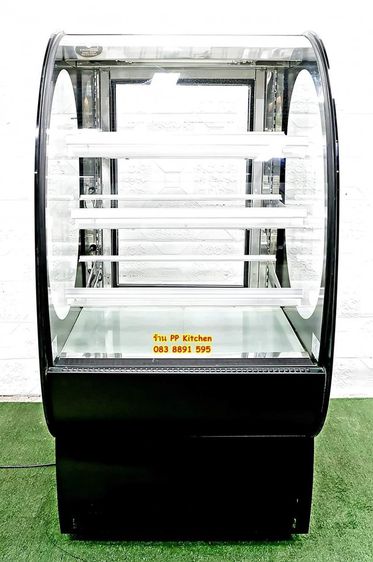 ขายตู้แช่เค้กกระจกทรงโค้งขนาด 70 cm.ระบบดิจิตอล 👍ยี่ห้อชั้นนำ มีระบบไล่ฝ้า ❄ ตู้เค้กสแตนเลสแท้อย่างหนาทั้งใบ  ยี่ห้อSystem from