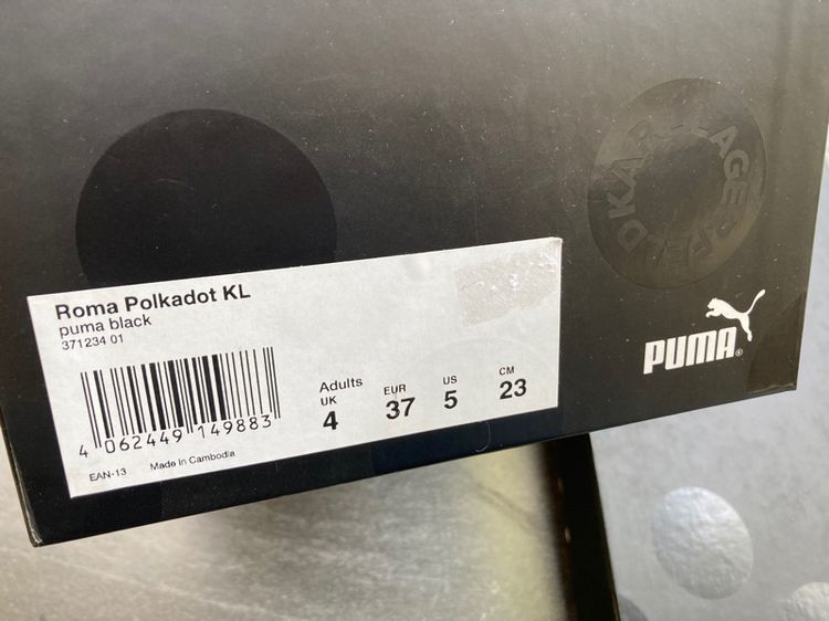 รองเท้าผ้าใบ หนัง Puma รุ่น Roma Polkadot KL by Channel Designer KARL LARGERFELD Limited Edition UK4 US5 EUR37 23cm ของใหม่ รูปที่ 14