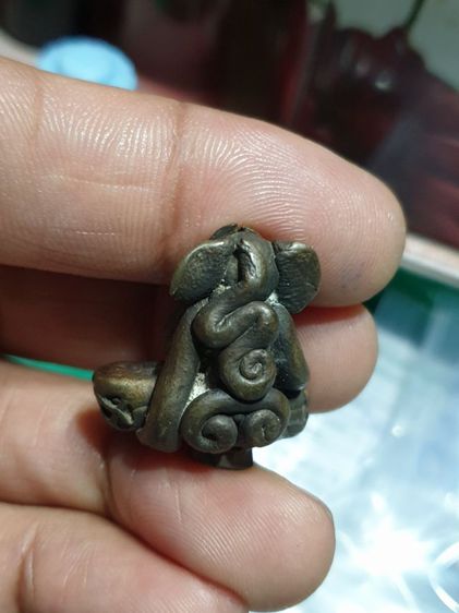 รูปหล่อพระพิฆเนศ ปิดตา พิมพ์ปั่น ไม่ตะเข็บ สวยผิวตึงแห้งเก่าตามอายุ พระแท้ พระสายใต้ ไม่ทราบวัดปีที่ออกเก่าตามอายุ  รูปที่ 10