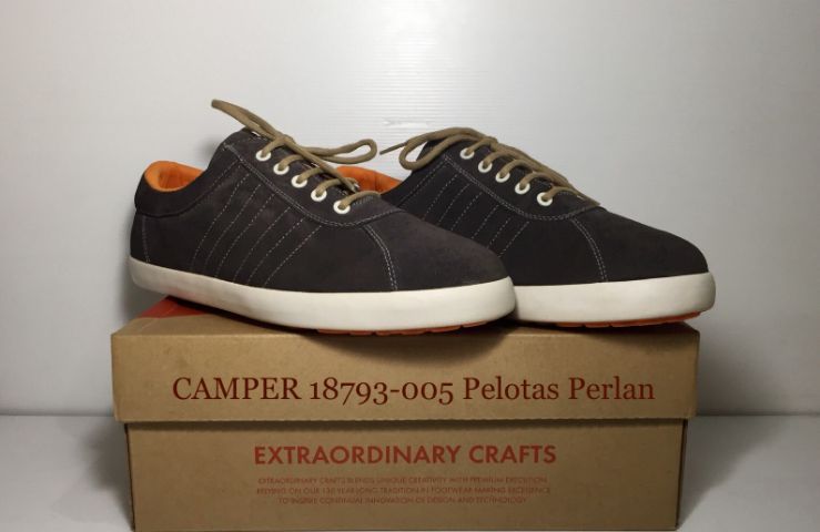 รองเท้าผ้าใบ UK 10.5 | EU 45 1/3 | US 11 น้ำตาล CAMPER Sneakers 45EU(29.0cm) Original ของแท้ ใหม่มือ 1 ไม่เคยแตะพื้น รุ่น Pelotas Perlan, รองเท้า CAMPER หนังแท้ ใหม่กริ๊บ ไม่มีตำหนิใดๆ