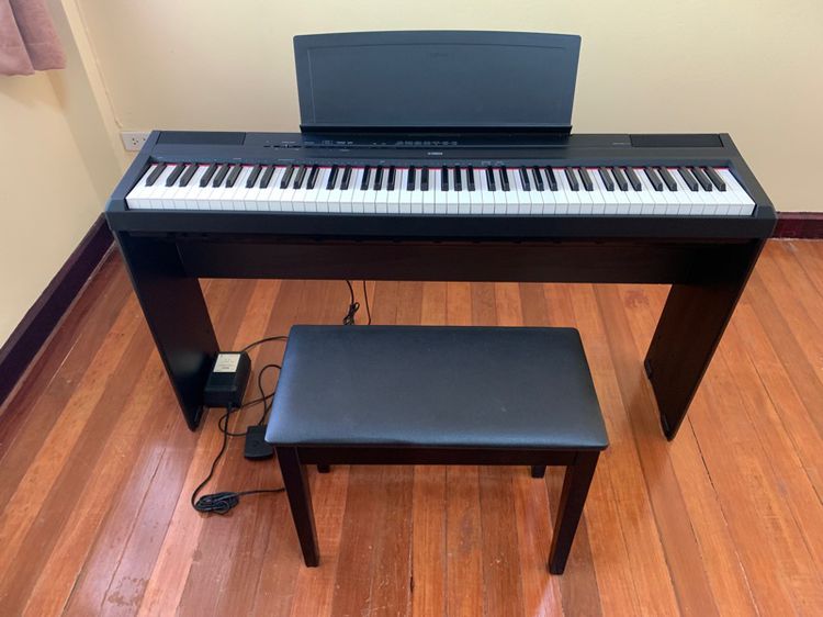 เปียโน YAMAHA  P-115 สีดำ  ดิจิตอล Digital Piano ยามาฮ่า มือสอง  พร้อมขาตั้ง ที่วางโน๊ต อุปกรณ์ครบกล่อง