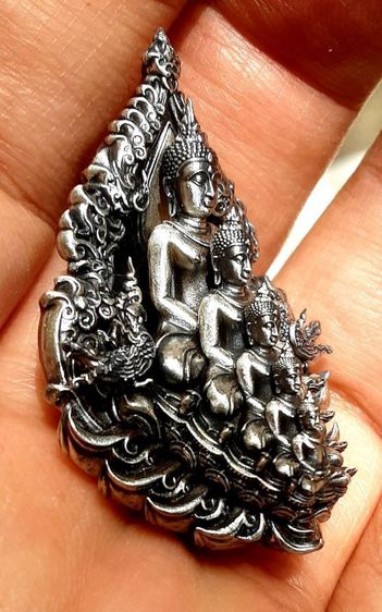 พระพุทธเจ้า5พระองค์ เนื้อเงิน ครูบาอริยชาติ ขนาด3.9เซ็นต์ รูปที่ 10