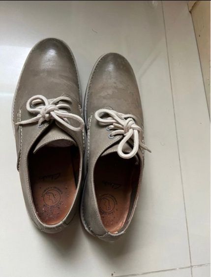 รองเท้าหนังแท้ Clark Farli Walk สีเทา หนังนุ่ม ใส่สบาย ซื้อมาไม่ได้ใช้ รูปที่ 4