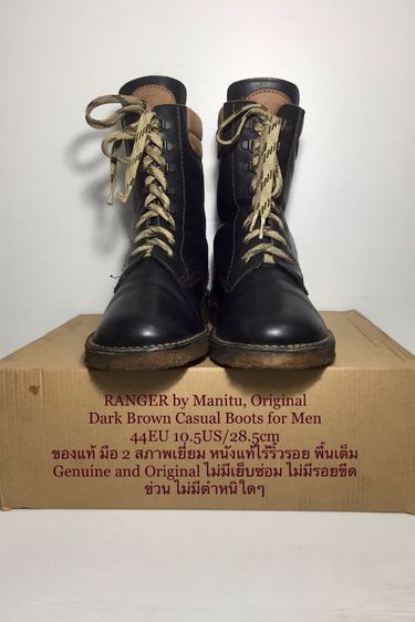 RANGER created by Manitu, Dark Brown Casual Boots 44EU(28.5cm) ของแท้ มือ 2 สภาพเยี่ยม, รองเท้าบู้ท RANGER หนังแท้ พื้นเต็ม ไม่มีตำหนิใดๆ รูปที่ 3