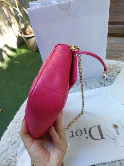 กระเป๋าChristian Dior miss dior fuchsia cannage quilted lamskin สีสวยน่ารักหายากมากค่ะ รูปที่ 5