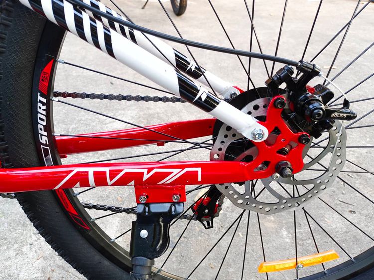 จักรยานเสือภูเขาว มีโช๊คหน้า+กลาง ดาวฮิลล์ ฟูลซัส ดีไซน์สวยงาม โดดเด่น ปี 2023  เฟรมเหล็ก Hiten แข็งแรง แน่นหนา เกียร์ ชิมาโน 21 สปีด สายเบร รูปที่ 7