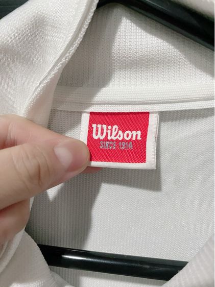 เสื้อวอร์มสีขาว แบรนด์ Wilson vintage รูปที่ 4
