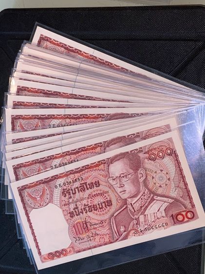 ธนบัตร แบงค์ 100บาท แบบ9,10,11,12 โทมัส หลังเรือ หลังวัด ช้างแดง รูปที่ 7