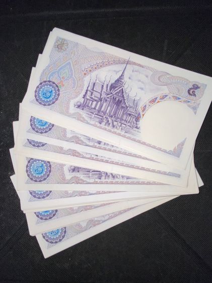ธนบัตร แบงค์ 5,10,20,100,500บาท แบบ 11,12 หลังวัด พระปรางค์ พระเจ้าตาก ไม่ผ่านใช้ รูปที่ 3