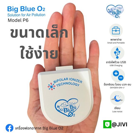 เครื่องฟอกอากาศในรถ ใช้ USB เชื่อมต่อ มีเทคโนโลยี Bipolar lonizer Technology + - รูปที่ 8