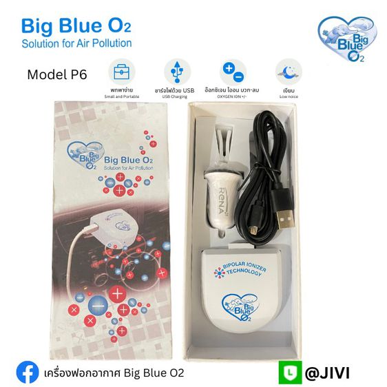เครื่องฟอกอากาศในรถ ใช้ USB เชื่อมต่อ มีเทคโนโลยี Bipolar lonizer Technology + - รูปที่ 7