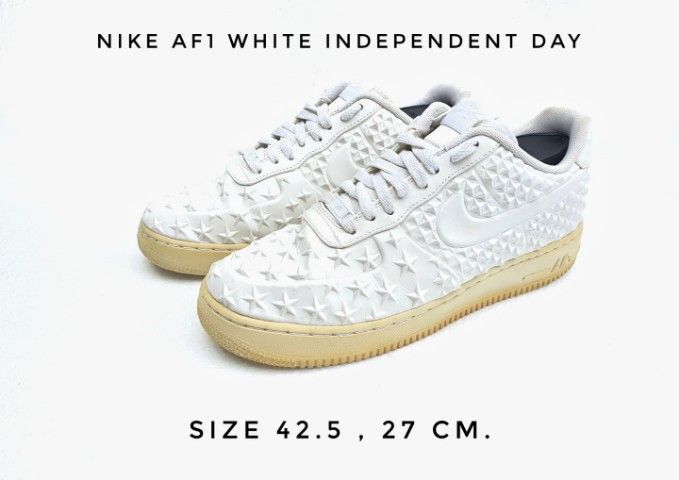 รองเท้าผ้าใบ ผ้าใบ UK 8.5 | EU 42 2/3 | US 9 ขาว Nike Af1 รุ่น Premium❗Vintage❗
ไซ 42.5 , 27 cm.