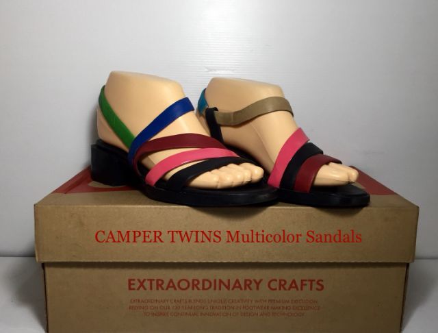 CAMPER TWINS Multicolor 37EU(24.0cm) Hell Strap Sandals Genuine and Original ของแท้ มือ 2, รองเท้าแตะรัดส้น CAMPER หนังแท้ ไม่มีตำหนิใดๆ รูปที่ 4