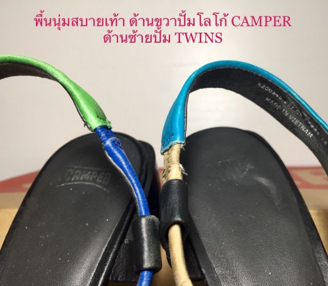 CAMPER TWINS Multicolor 37EU(24.0cm) Hell Strap Sandals Genuine and Original ของแท้ มือ 2, รองเท้าแตะรัดส้น CAMPER หนังแท้ ไม่มีตำหนิใดๆ รูปที่ 17