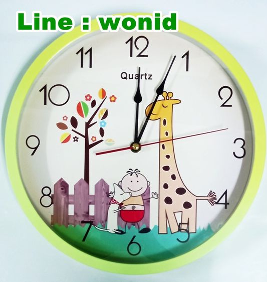นาฬิกาแขวนลายการ์ตูน  12 นิ้ว เดินเงียบ ไม่มีเสียง Cartoon 12 inch. wall  clock silent quiet move  รูปที่ 3