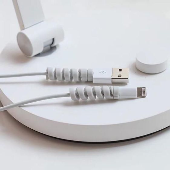 เกลียวถนอมสายหูฟัง ที่ถนอมสายชาร์จ แบบเกลียว ป้องกันสายชาร์จ ที่พันกัน ช่วยยืดอายุการใช้งานของสาย รูปที่ 3