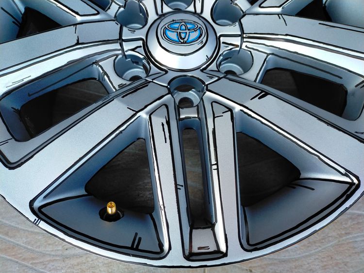 แม็กโตโยต้า ขอบ18 สีอบมาตรฐานโรงงาน  ลายภาพวาด  รูปที่ 6