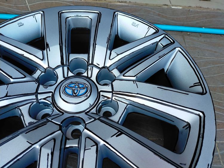 แม็กโตโยต้า ขอบ18 สีอบมาตรฐานโรงงาน  ลายภาพวาด  รูปที่ 7