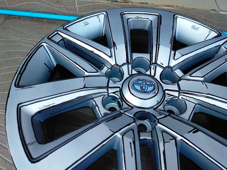 แม็กโตโยต้า ขอบ18 สีอบมาตรฐานโรงงาน  ลายภาพวาด  รูปที่ 5