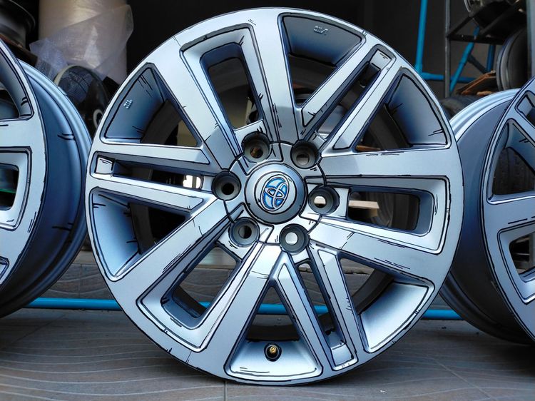 แม็กโตโยต้า ขอบ18 สีอบมาตรฐานโรงงาน  ลายภาพวาด  รูปที่ 4