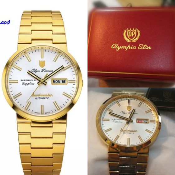 อื่นๆ ทอง นาฬิกา​ออโต้สวย​ Olym​ ของใหม่​ กล่องหนังใบรับประกับครบ​ สวย​ส่งฟรี