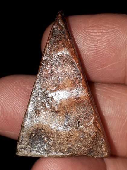 พระนางพญา วัดพระศรีรัตนมหาธาตุ พิษณุโลก พิมพ์อกนูนใหญ่ หลังลายนิ้งมือ เนื้อดินเผา สีออกน้ำตาลเข้ม อมดำ มวลสารครบ จัด ละเอียด มีเม็ดกรวดทราย รูปที่ 2