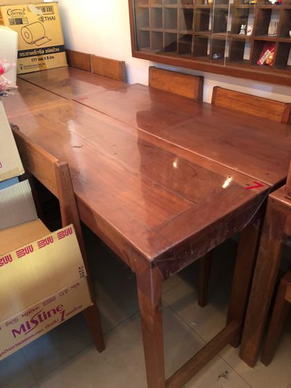โต๊ะไม้สัก บานไม้เก่า นำมาทำโต๊ะ ยาว 120x40 ซม.ขายยกชุด