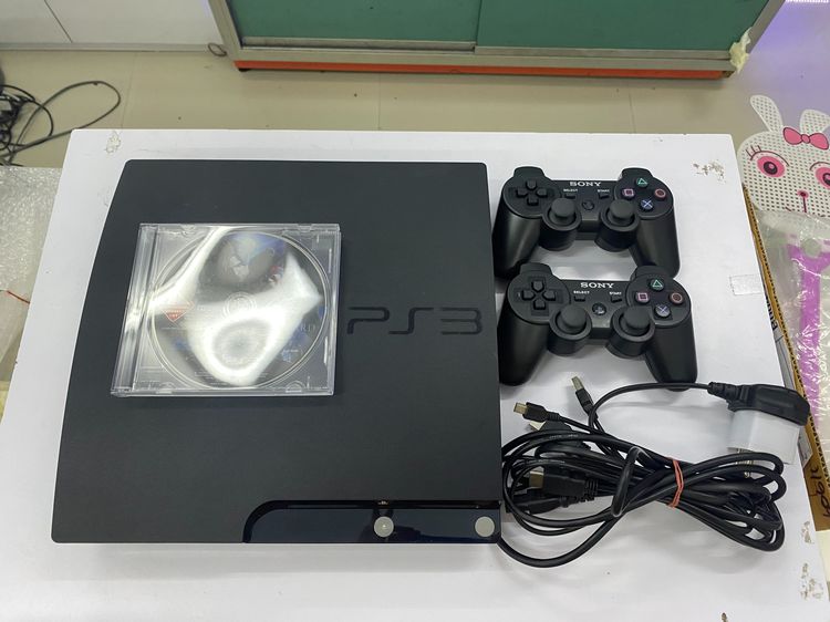 Sony PS3 (Playstation 3) เครื่องเกมส์โซนี่ เพลย์สเตชั่น เชื่อมต่อไร้สายได้ Play 3 PSC-556 พร้อมเกมส์ 1 เกมส์  พร้อมจอย 2 จอย สภาพสวย ราคาถูกใจ