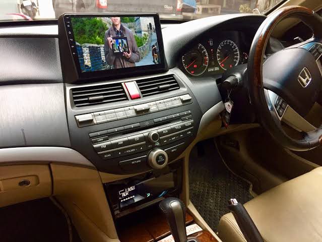 พวงมาลัย AIRBAG Honda Accord G8 รุ่น Top Mutifunction ไม้ผสมหนัง ใส่ Civic Accord CRV City Odyssey CRV