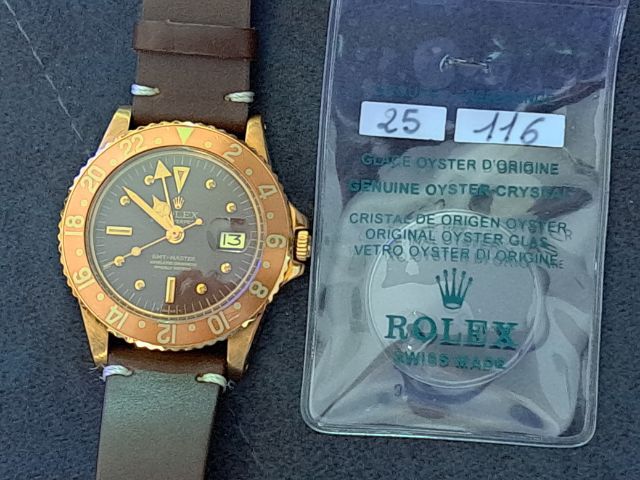 Rolex 1675 GMT 18k YG brown nipple dial รูปที่ 15