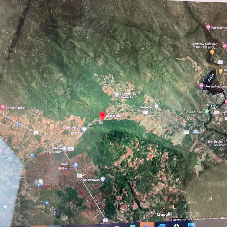 ไม่ใช่ บ้านพร้อมที่ดินติดถนน 2ไร่ ไกล้น้ำตกไทรโยกน้อย วิวภูเขา ด้านหลังที่มีลำธาร รูปที่ 3