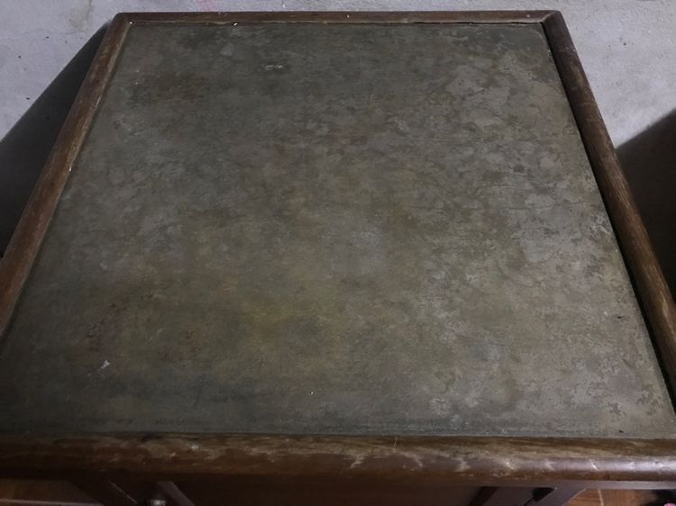 โต๊ะไม้สัก ท๊อปซีเมนต์ งานเก่า รูปที่ 5