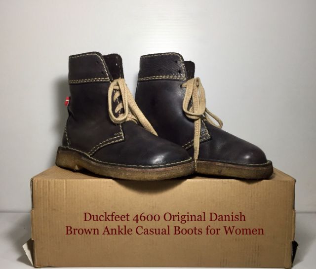 Duckfeet, Original Danish 37EU(23.5cm) Dark Brown Ankle Casual Boots, Handmade from Denmark ของแท้ มือ 2, รองเท้า Duckfeet หนังแท้ สวยมาก รูปที่ 14